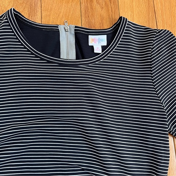 Black and white stripe LulaRoe Amelia dress - Picture 2 of 4